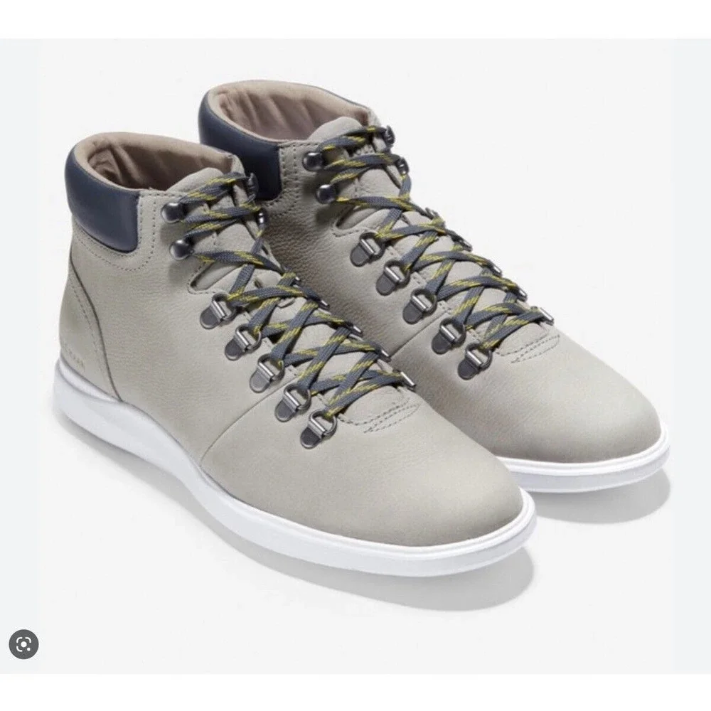 Cole Haan Grand Plus Essex Hiker hi top sneaker Boot Gray Men 13 M US leather